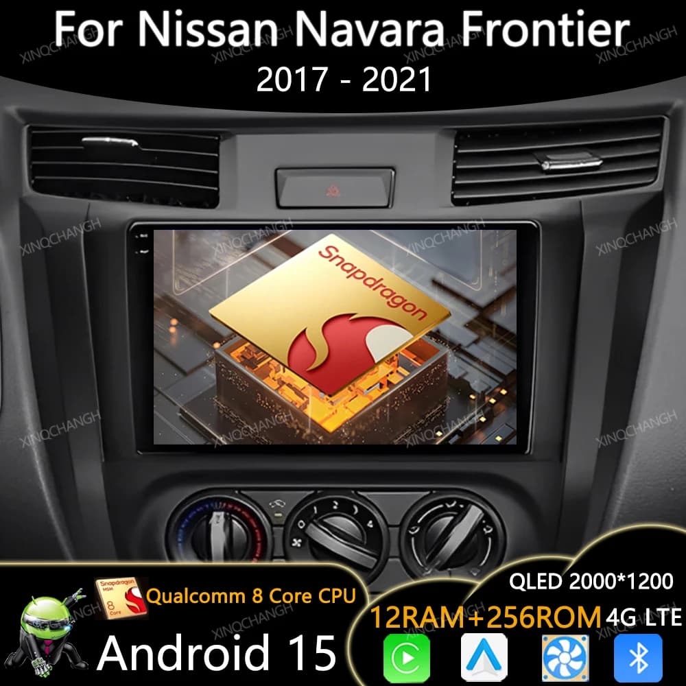 Android 15 Autoradio For Nissan NAVARA Frontier NP300 2011 - 2018 Qualcomm BT 4G LTE 5G WIFI 2DIN Video Stereo Multimedia