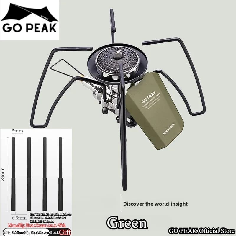 GOPEAK Stufa Spider Folding Card Stove Spider Black Camping tableware Camping kitchen utensils Camping barbecue stove