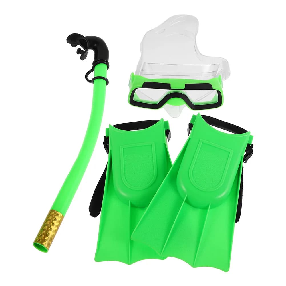 Snorkel Set for Children 5-10 Years, Occhialini Anti-fog, Boccaglio and Pinne Adjustable for Snorkeling