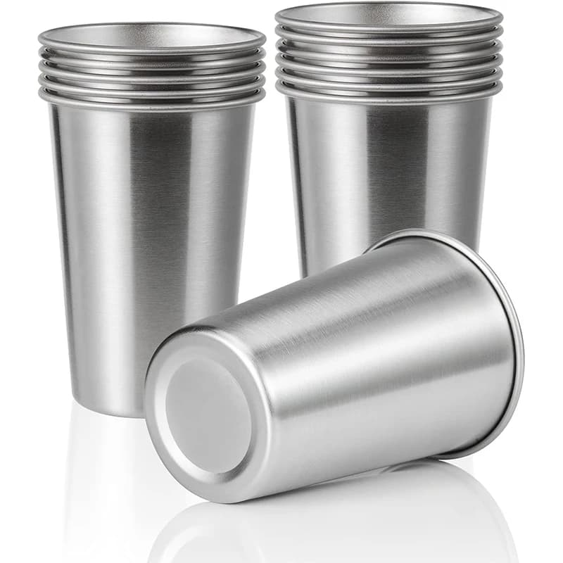 Tazza in acciaio inossidabile premium da 500 ml Tazza da pinta sana infrangibile Bicchieri da bere in metallo impilabili Tazza da campeggio esterna da viaggio YY113