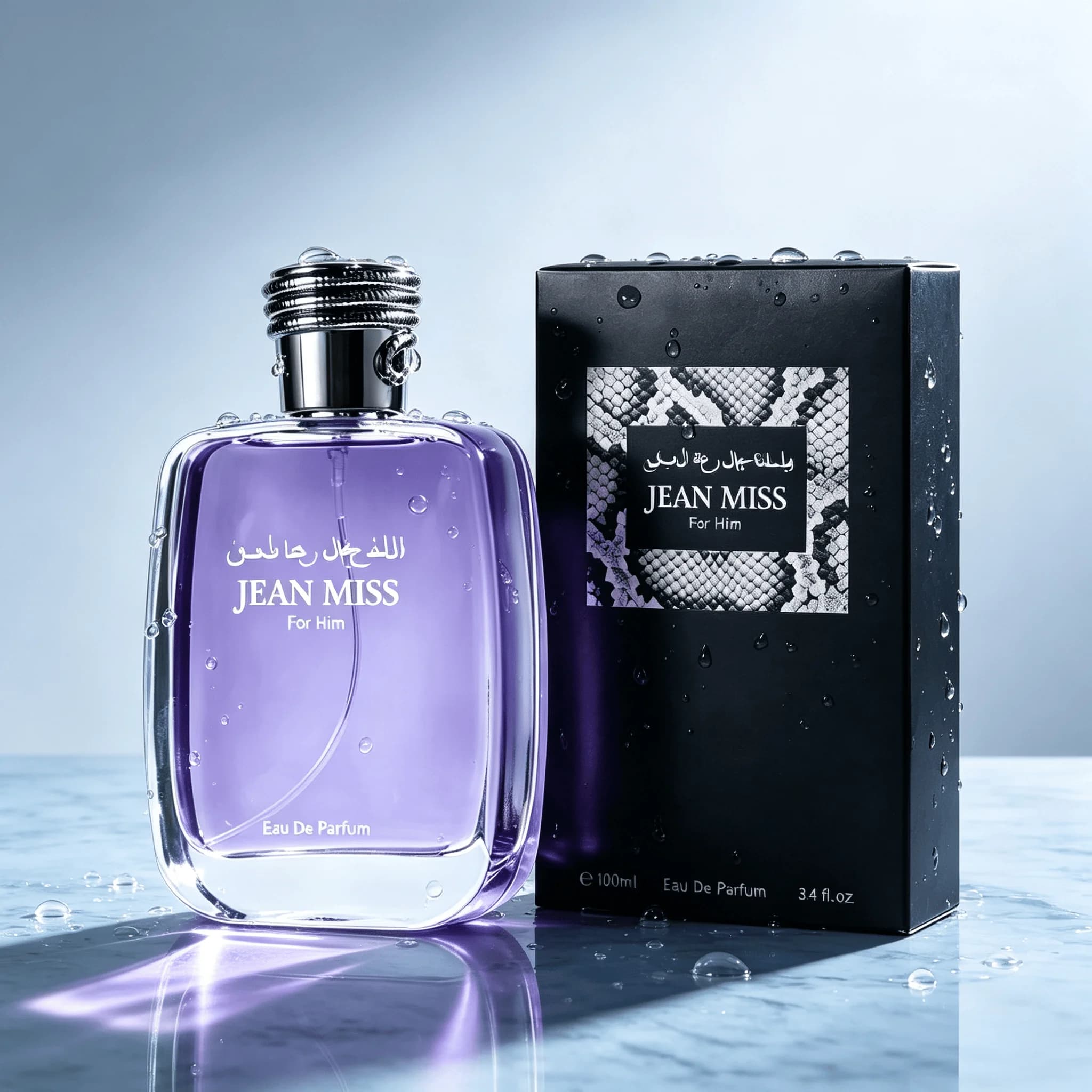 100ml William's Water Unisex Eau De Parfum, Long Lasting Floral Fruity Perfume, Strawberry Bergamot Tangerine Top, Orange Blossom Jasmine Patchouli Cedar Fragrance, Elegant Purple Glass Bottle Daily Dating Gift