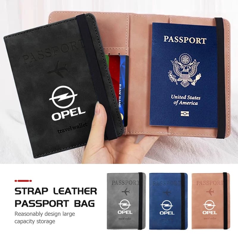 Car RFID Passport Clip Pocket PU Leather Passport Wallet Holder For Opel Corsa Astra H G J Insignia Vectra Zafira Meriva