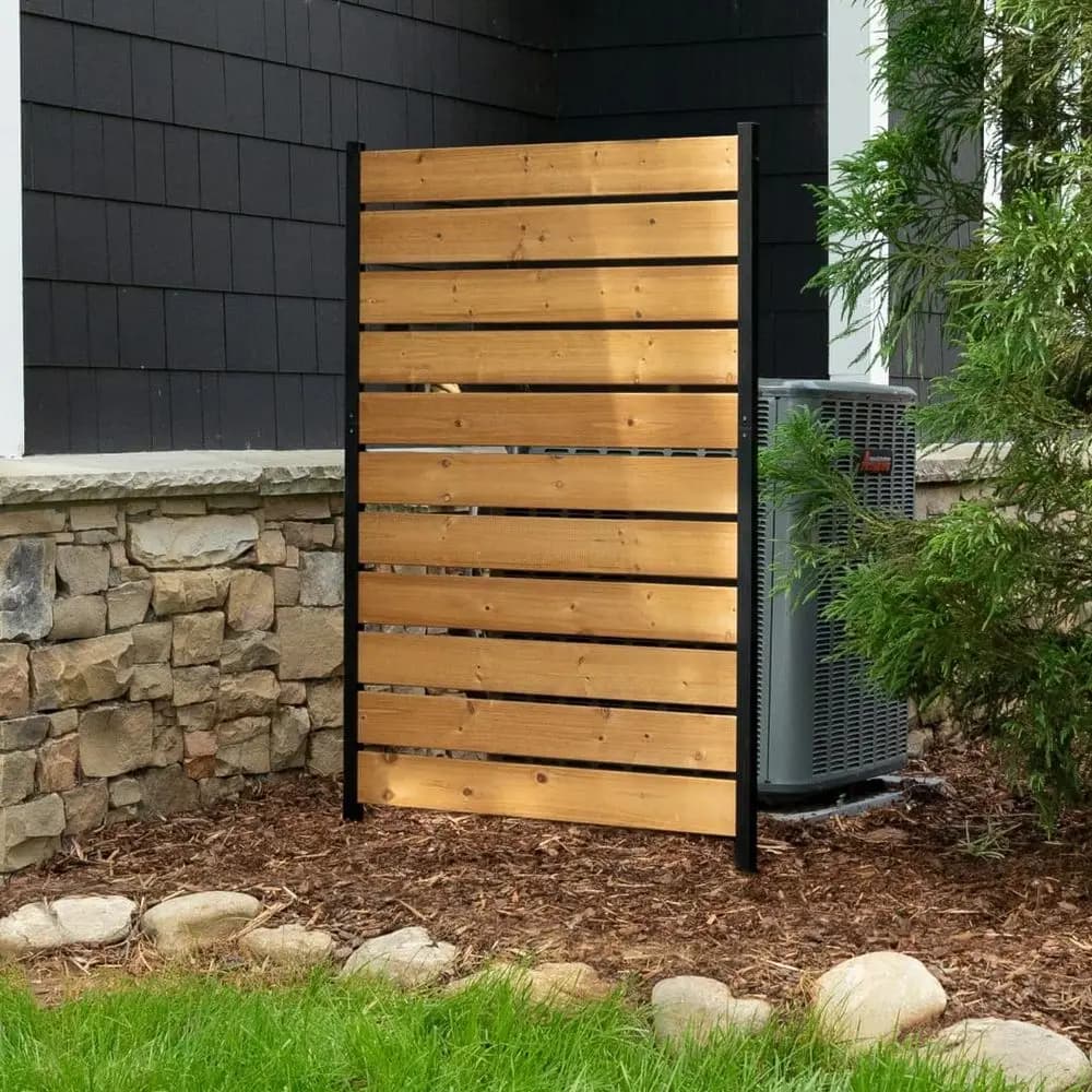 Pannello di recinzione decorativo per patio da 5t H x 3.2t L (1 pannello) senza scavo, ideale per nascondere bidoni della spazzatura, per la privacy all'aperto