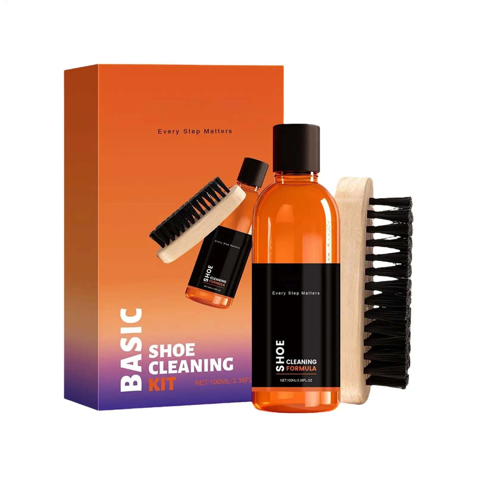 Kit per la pulizia profonda delle scarpe Smacchiatore e spazzola da 100 ml per scarpe da ginnastica, pelle, tela, pulisce, proteggere, ripristinare, strumento per la casa e il viaggio