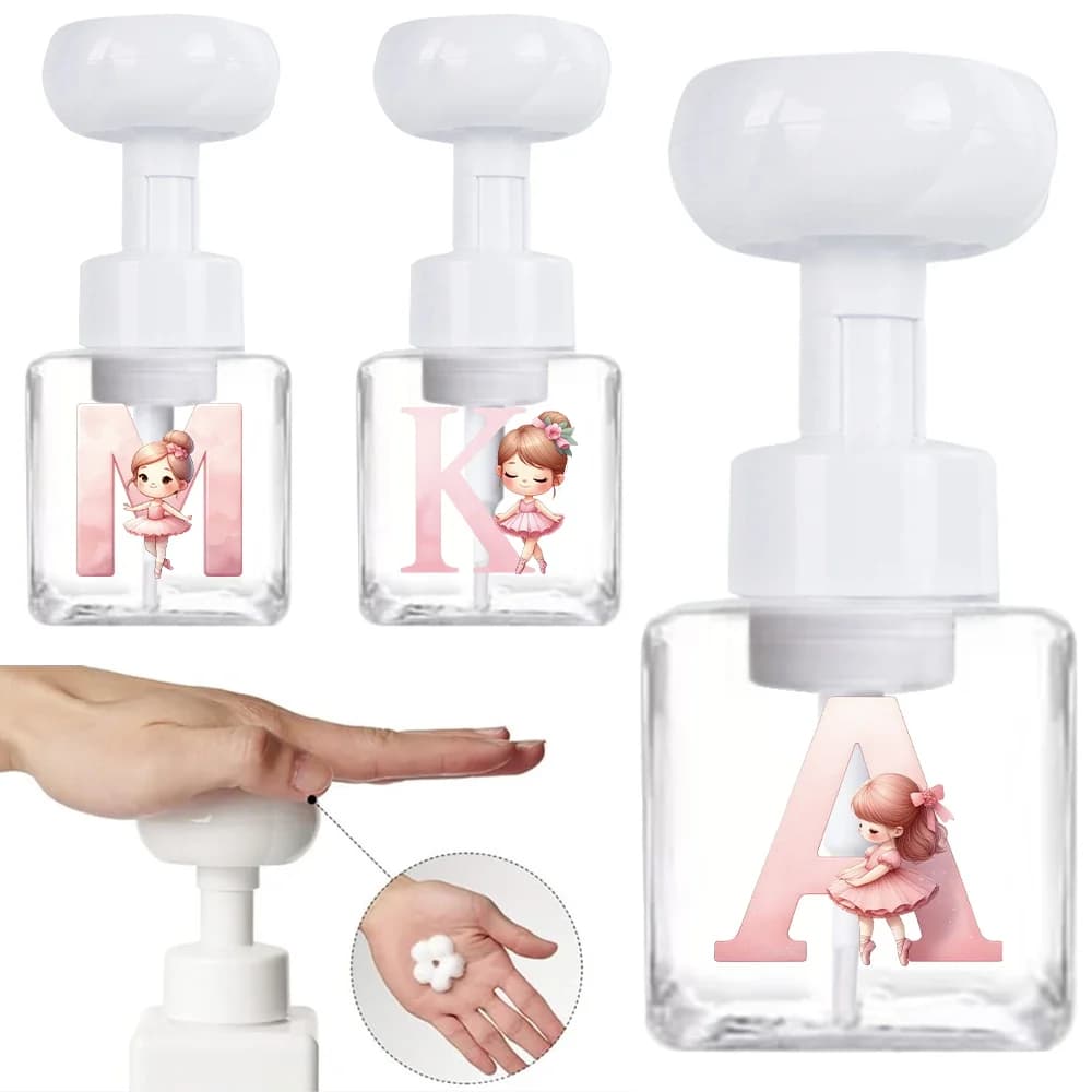 250ml Schiuma Bottiglia di Sapone per le Mani Pompa Dispenser di Schiuma Strumento Schiumogeno a Forma di Fiore Accessori per il Bagno Ballerina Ragazza Modello