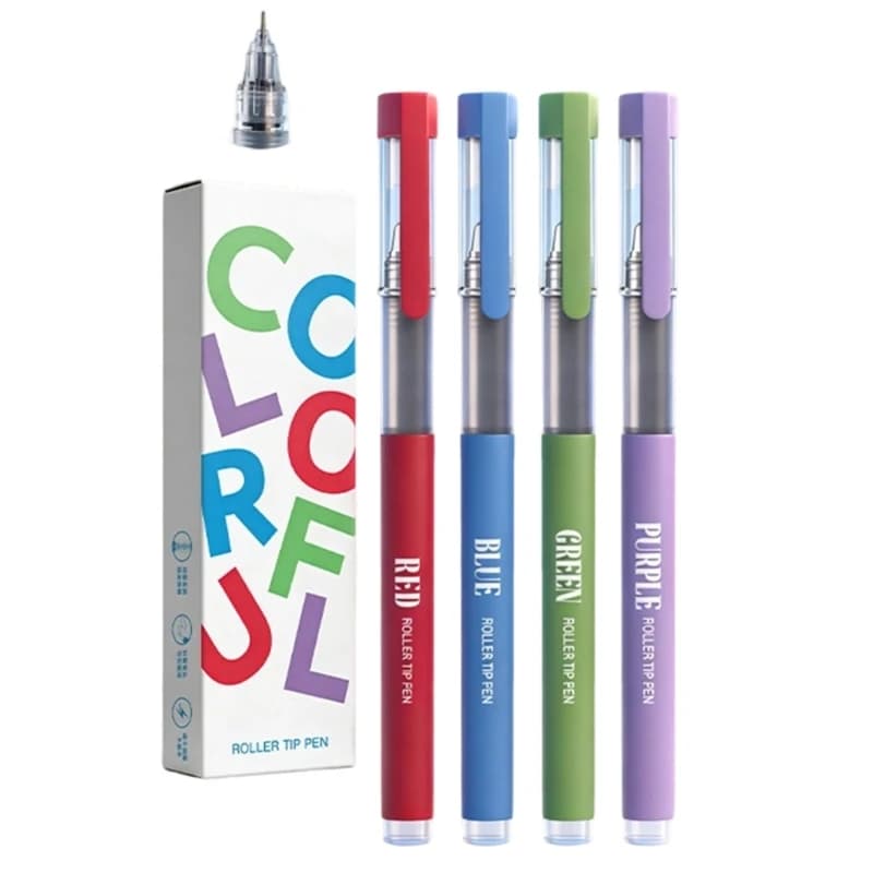 Y5LB 4Pcs Gel Pens, 0.5mm Fine Point Neutral Pens Gel Pen Writing Journaling Stationery Home School Offices Supplies