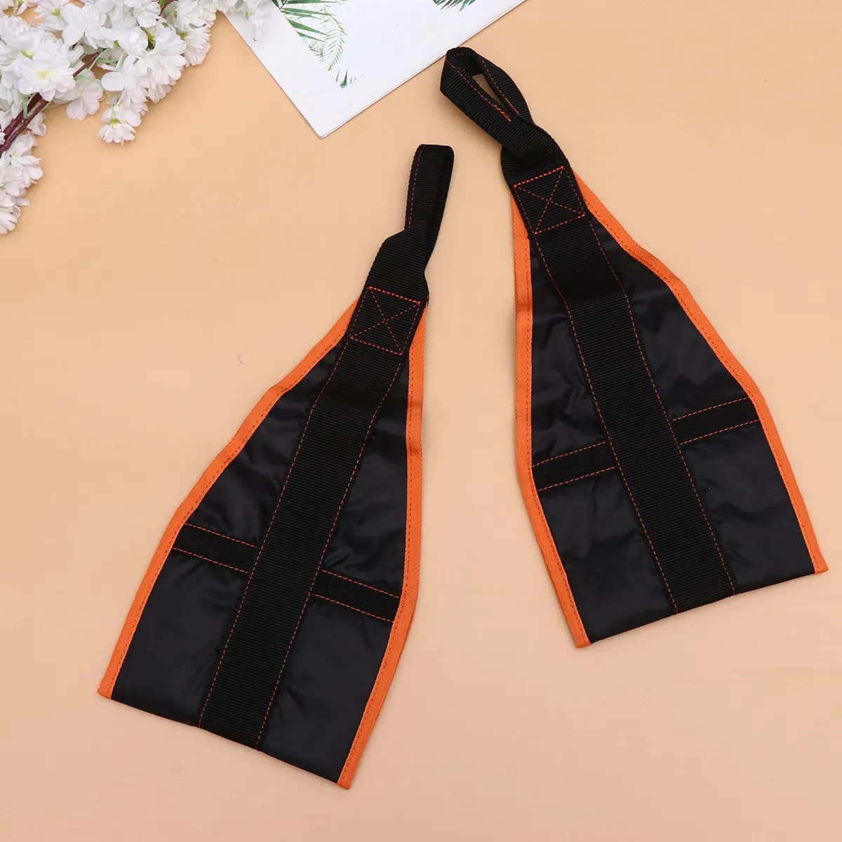 1 Paio di Cinghie Addominali in Nylon Rinforzato per Allenamento Addominale, Barra per Trazioni da Porta, Barra per Sollevamento Pesi, Sistema Multi-Gym per Allenamento ABS