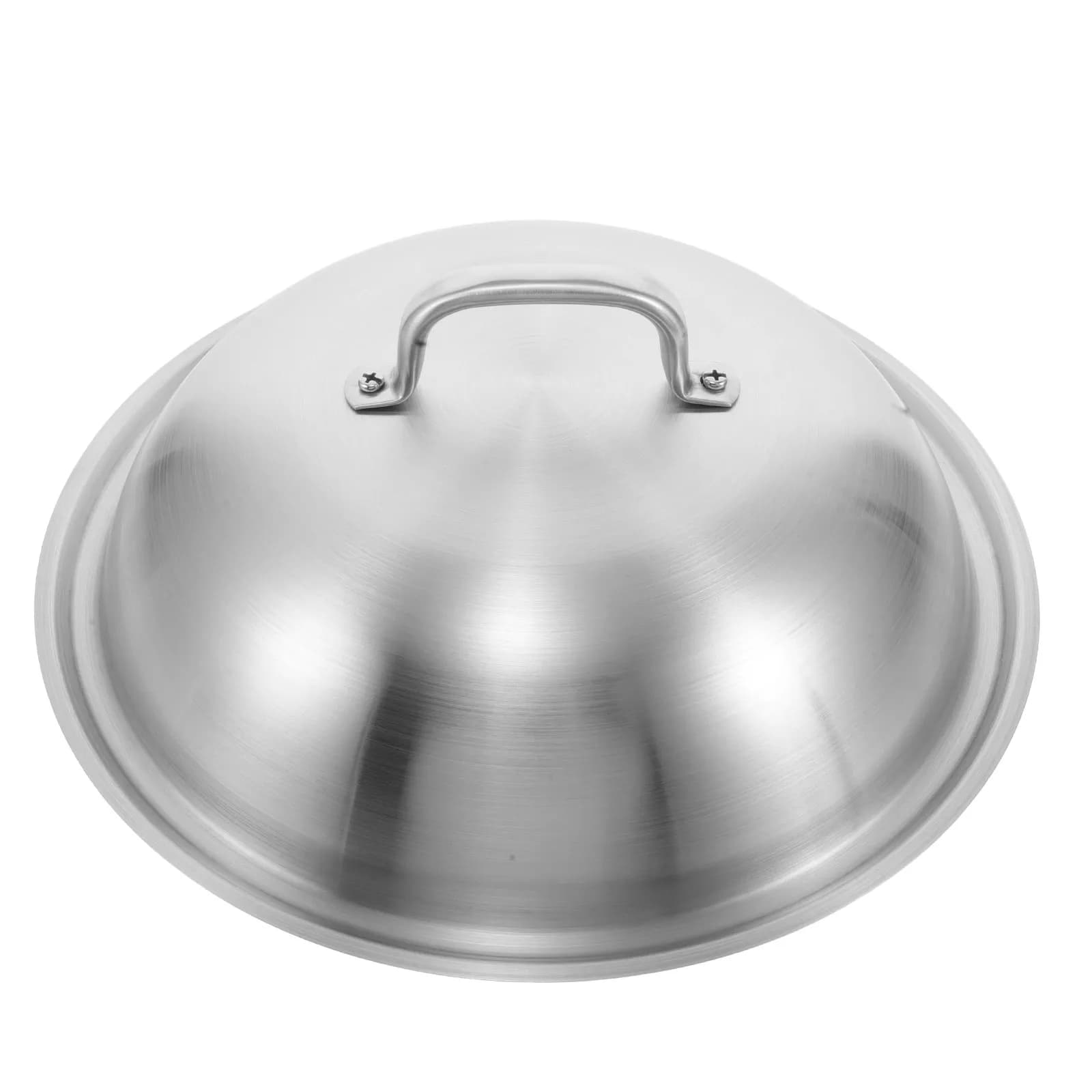 Coperchio Universale in Acciaio Inox da 32 Cm, Coperchio di Ricambio a Cupola Alta per Padelle, Pentole e Accessori da Cucina