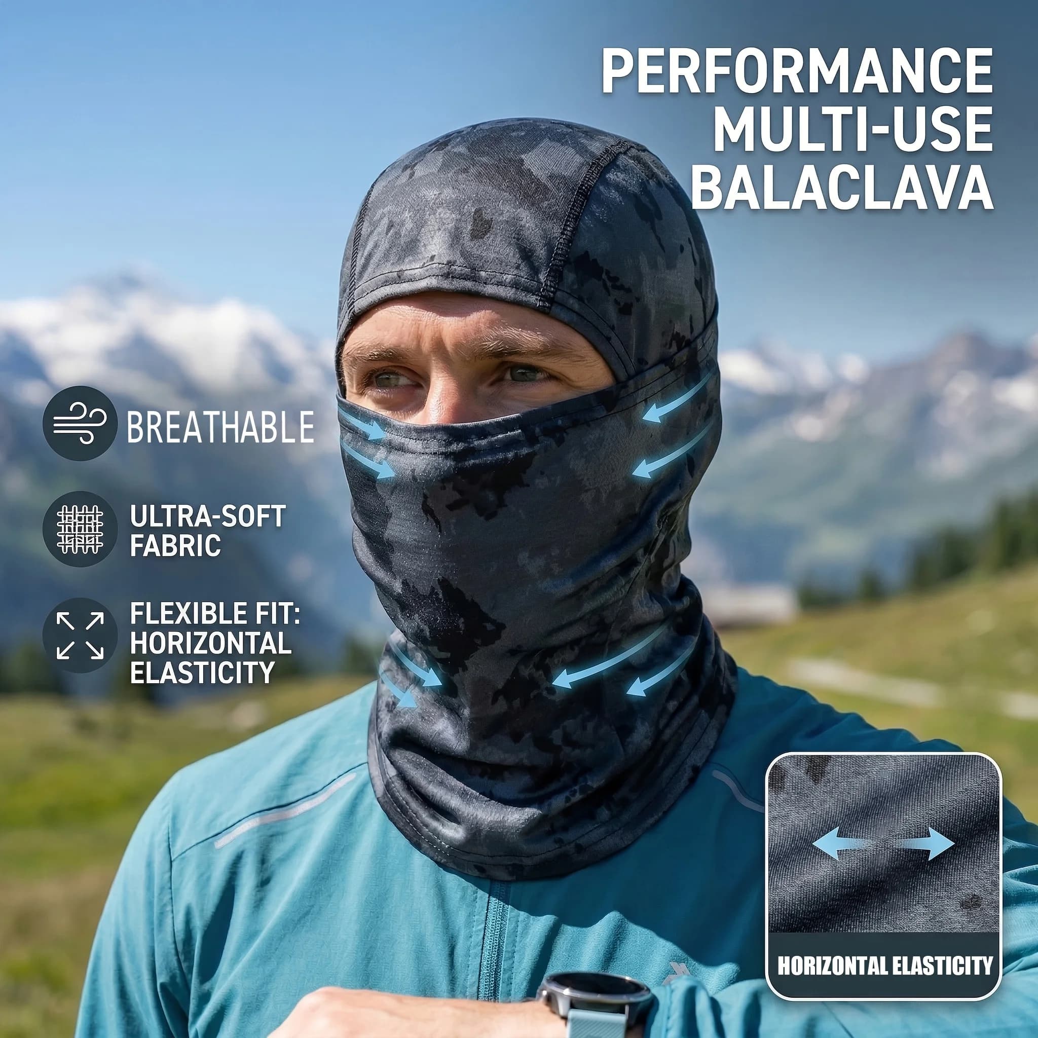 Camouflage for cycling, integral mask for outdoor sports, hunting, hiking, skiing, undercar for motorcycle