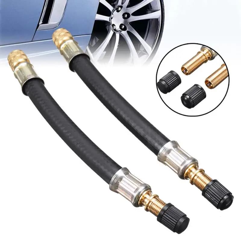 Adattatore per compressore d'aria per tubo flessibile in gomma Prolunga per stelo valvola per pneumatici per auto per biciclette Moto Rimorchi Passeggeri