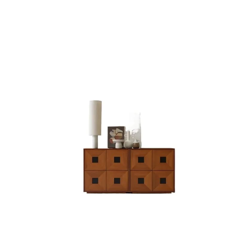 Armadietto combinato vintage premium Carmen organizer per sistema di archiviazione di blocchi da costruzione del soggiorno