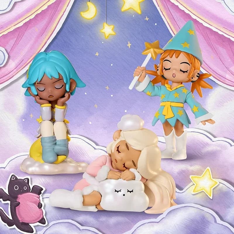 POP MART Lil Peach Riot Sleepover Series Blind Box Toys Kawaii Anime Action Figure Sorpresa Mistero Box Bambole Ragazze Regalo