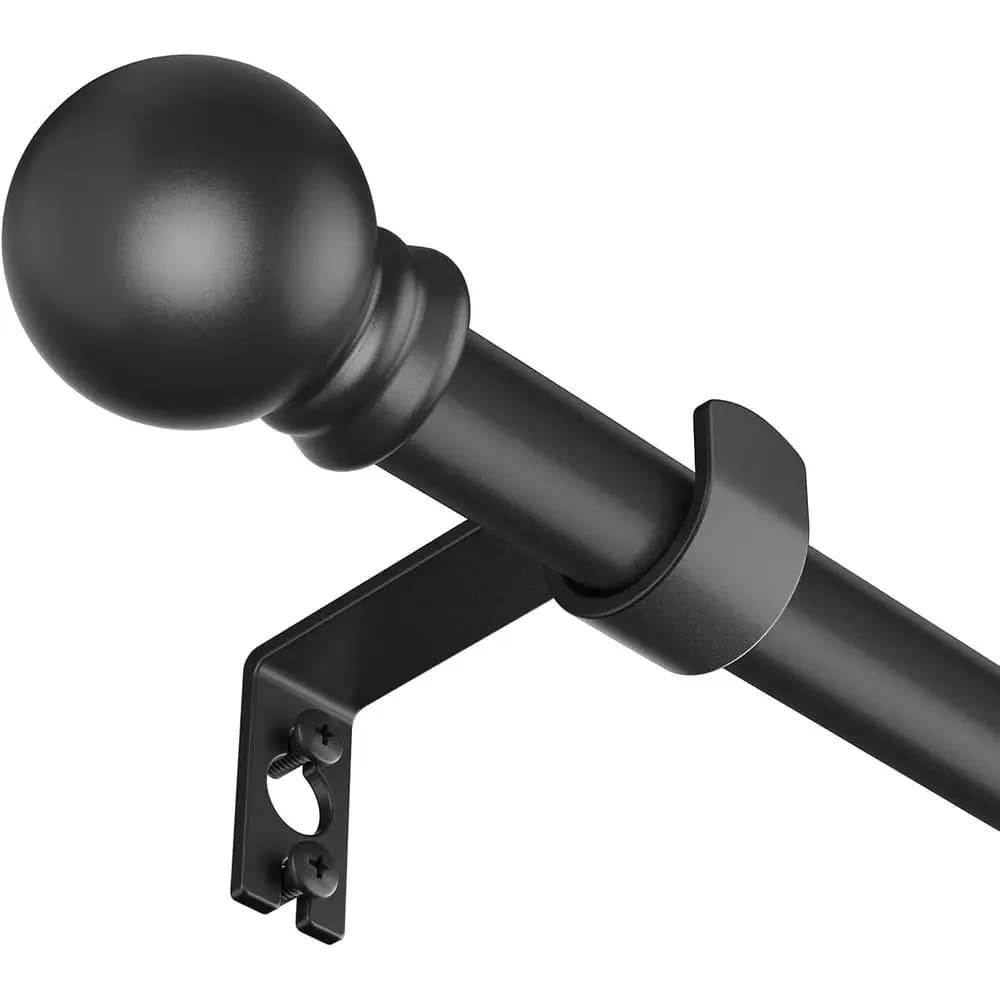 Small Decorative Curtain Rod Set with Brackets, 28-48, 5/8 Diameter