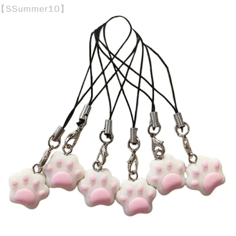 【SSummer10】1 Pezzo Portachiavi Decorativo Multifunzionale a Forma di Zampa di Gatto, Ciondolo a Forma di Telefono, Chiavetta USB, Accessorio per Zaino【SS】