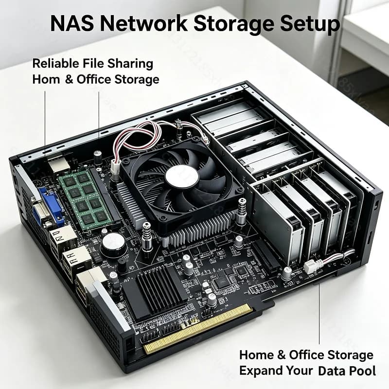 For B75 K9‑ETH 24‑Bay Expandable NAS Motherboard, Main Control Board for DIY Home Business Storage Server