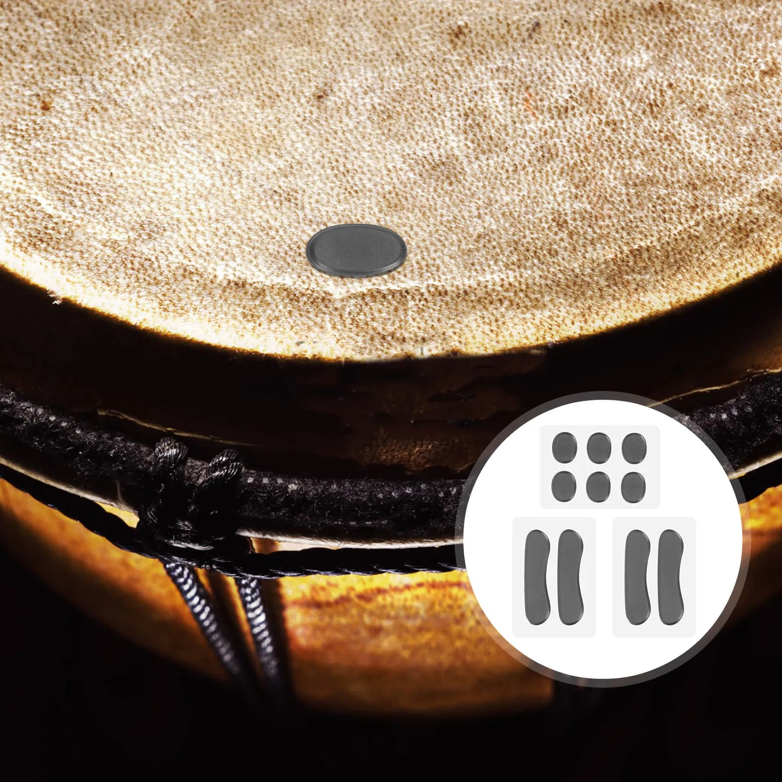 10Pcs Professional Drum Mute Pads Silent Practice Mat for Snare Bass Adjustable Dampening Cushions Drum Accessories