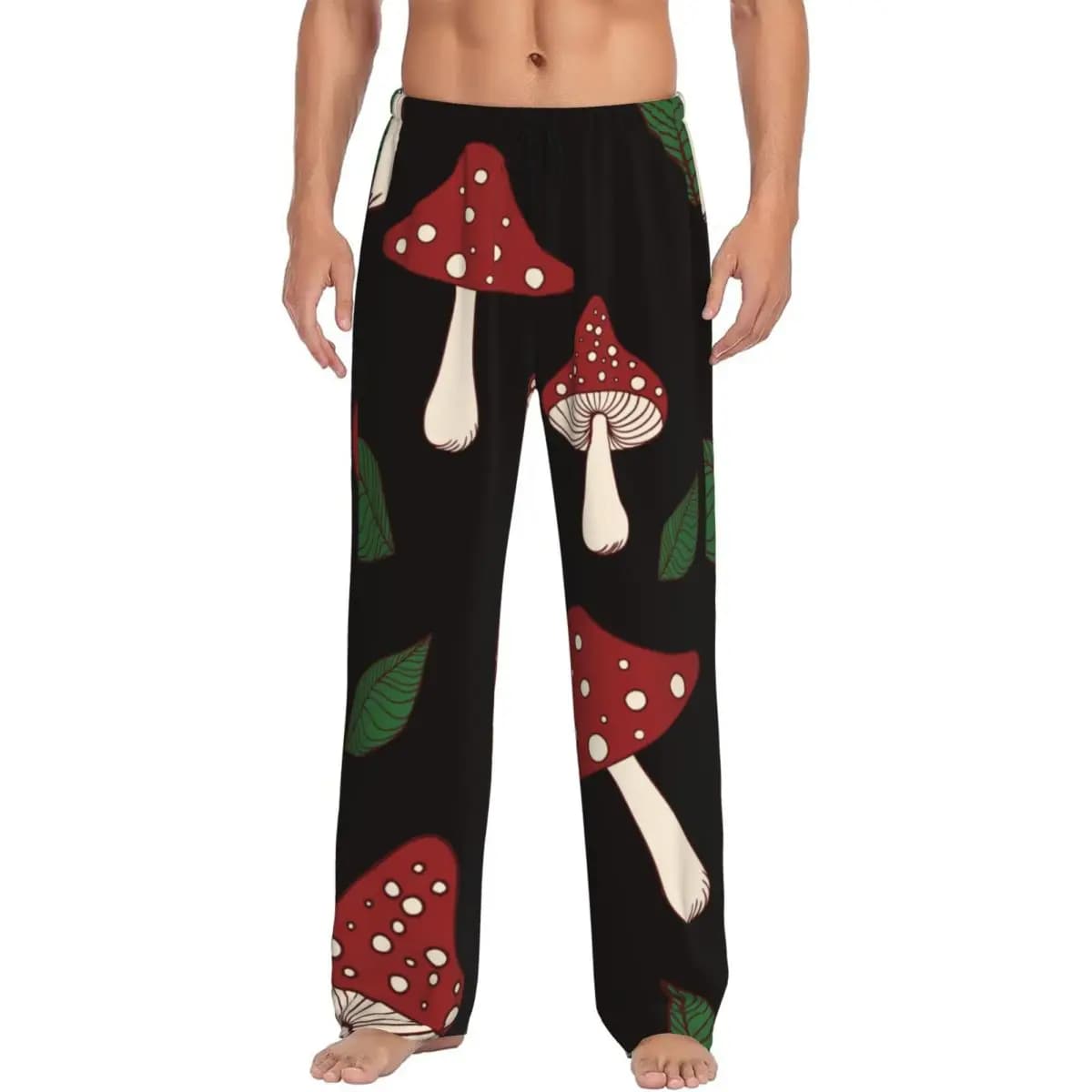 Funghi Cute Men Sleep Bottoms pantaloni da salotto maschili pantaloni da pigiama da uomo