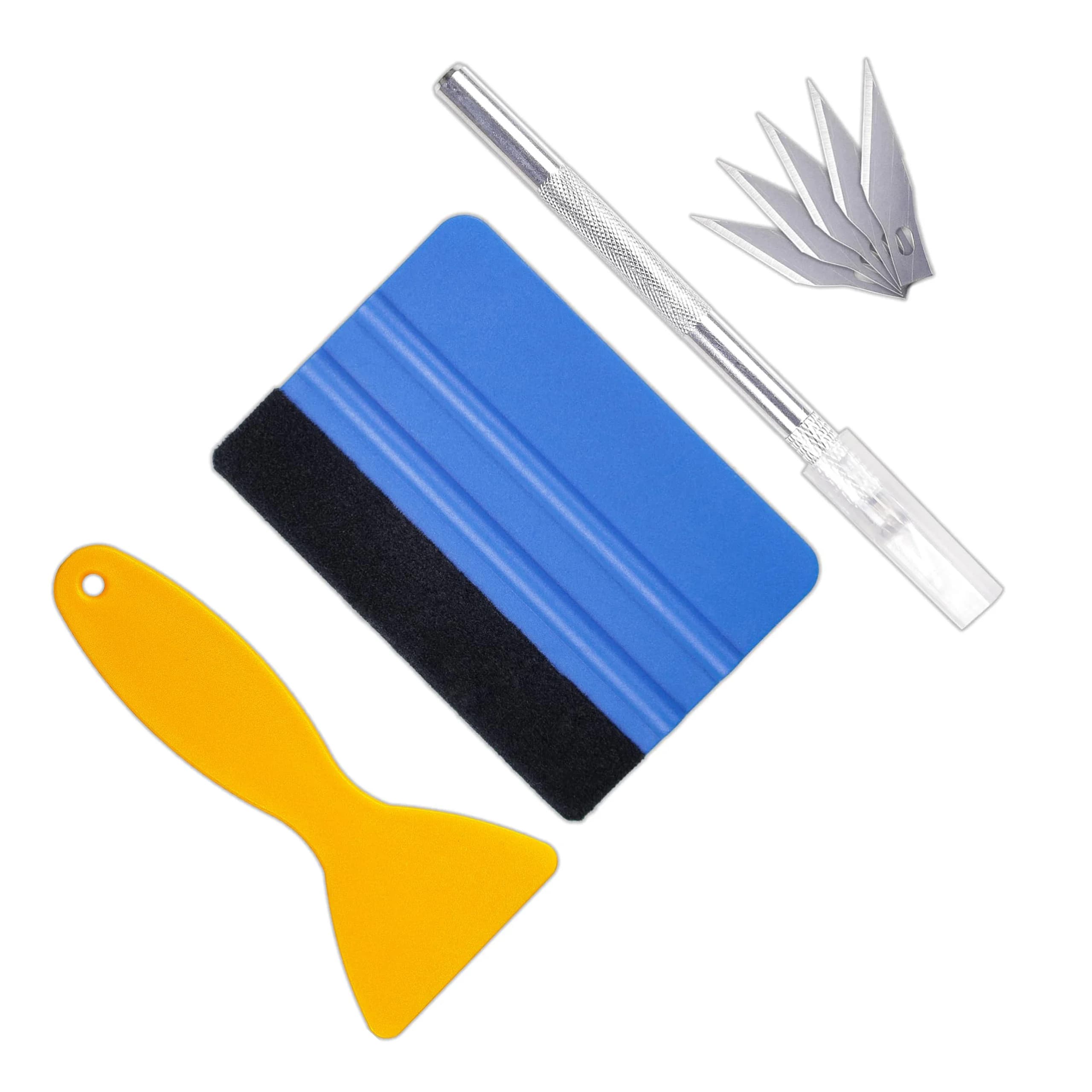 Vinyl Wrap Tools 8pcs for Car Wrapping Interior Exterior for Beginners Include Felt Squeegee Wrapping Cutter Air Release Pin