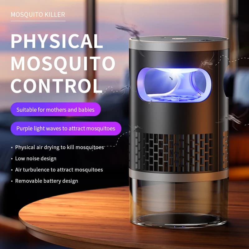 Rechargeable Portable Outdoor Mosquito Killer Lamp with Plug-in Night Light, Ultra Quiet Safe for Pregnant Women & Babies