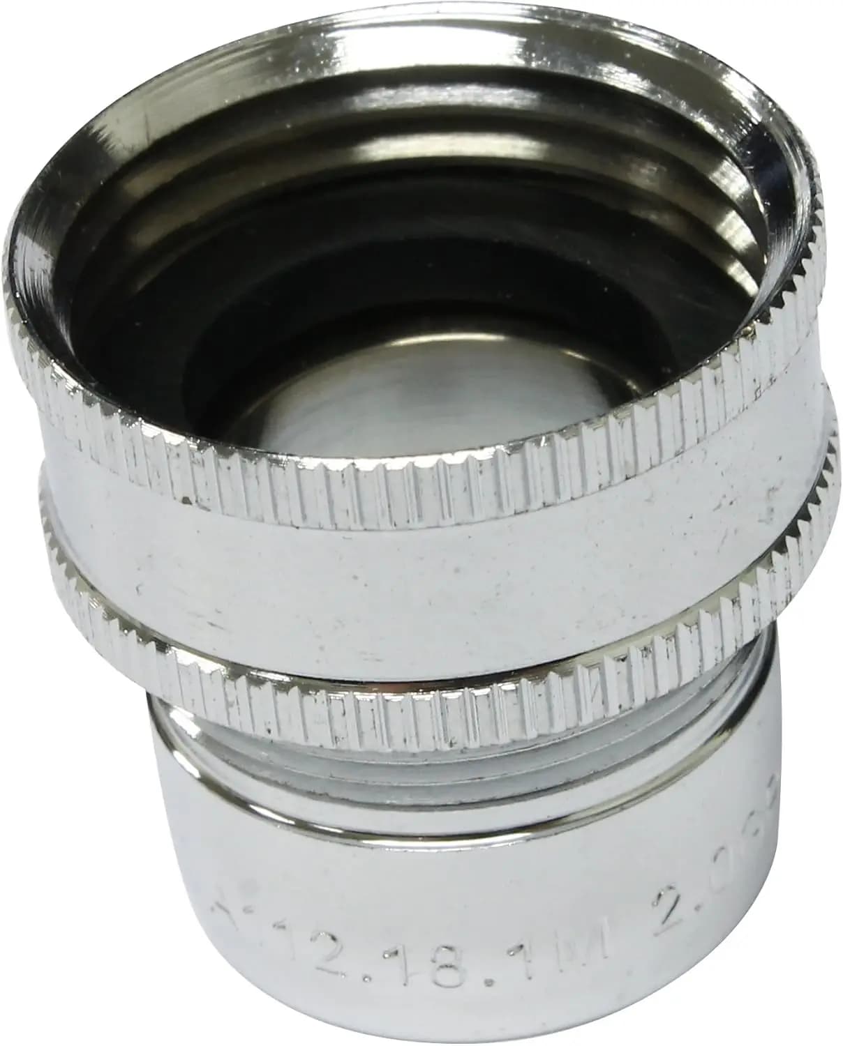 Aeratore per rubinetto in cromo lucido da 3-3/4" x 1-7/8" per lavanderia e tubo da giardino
