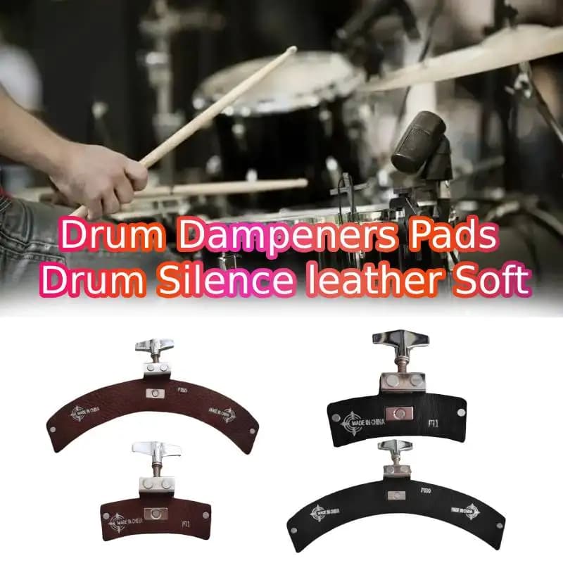 Drum Dampening Pad Practice Leather Musical Parts Professional Muffler Drum Damper Mute for Drum Kits Snare Indoor Outdoor Bass