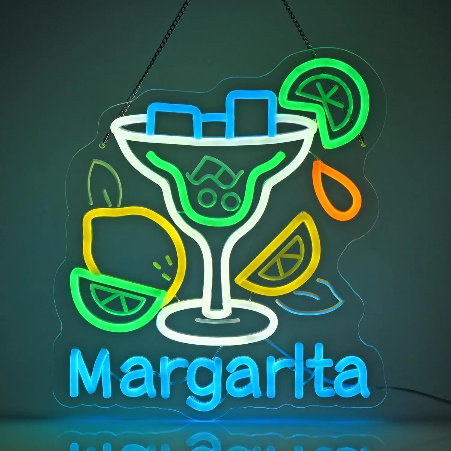 Insegna al Neon Margarita, Decorazione da Parete per Ristoranti, Negozi, Bar, Cucina, Feste, Casa, Luce LED USB, Regalo