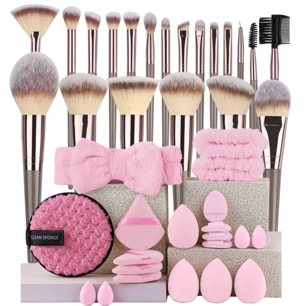 Set of 10-20 Morbid Makeup Brushes for Umbrella, Fondotinta, Cosmetic Brushes for Women, Beauty Tools for Umbrella and Blush