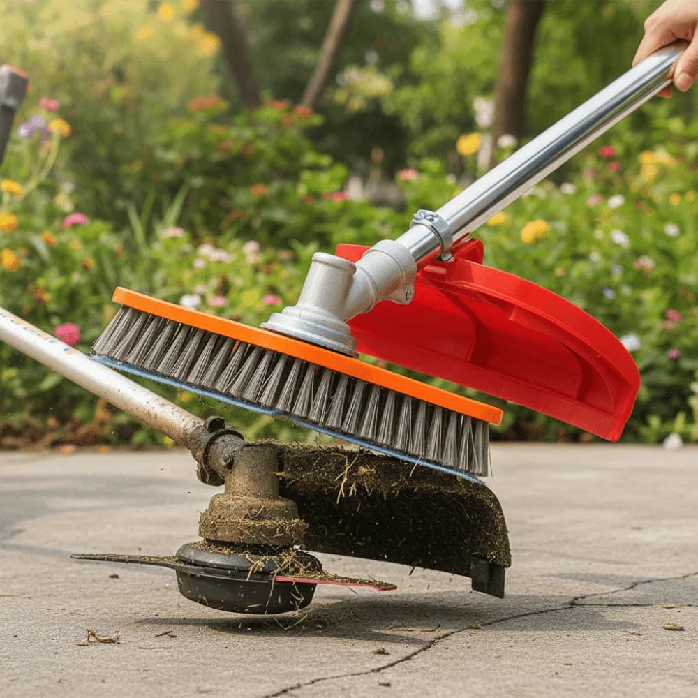 Spazzola per pulizia in poliestere resistente all'usura Manico regolabile ad alta efficienza Strumento per rimuovere le erbacce Strumento per radicare l'erba del terreno sciolto