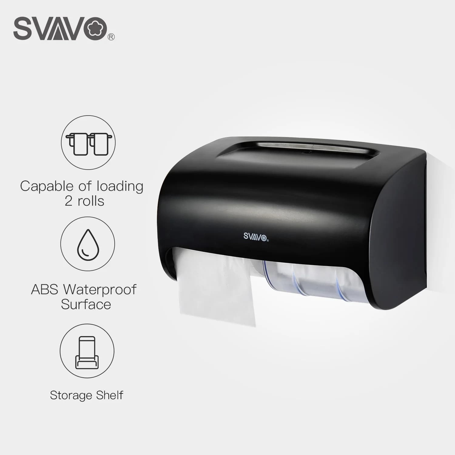 SVAVO Porta carta igienica Portaoggetti in plastica Porta asciugamani da cucina Posizionamento di bottiglie Porta rotolo di carta da parete per il bagno