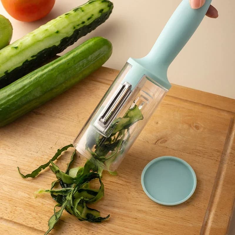 Pelapatate da cucina versatile - Estrattore di squame di pesce e pelapatate di frutta/verdura Coltello portaoggetti antispruzzo Pratico gadget da cucina