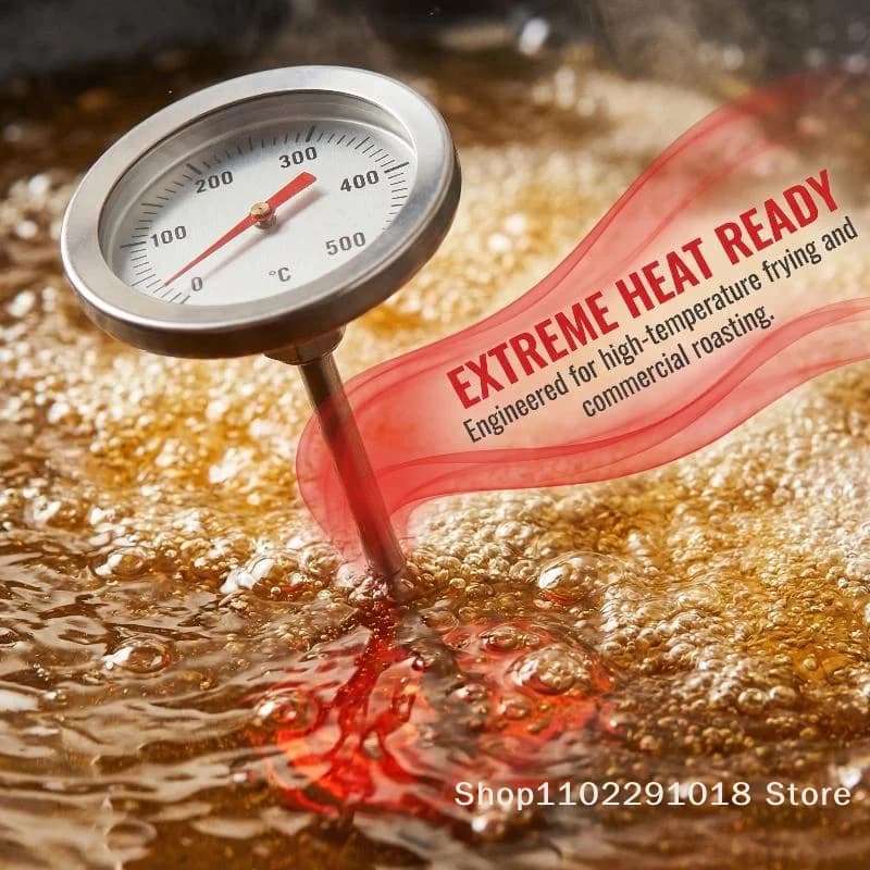 practical Bimetallic BBQ High Temperature Gauge 0-500C For Oven Grill Smoker Bakinghousehold