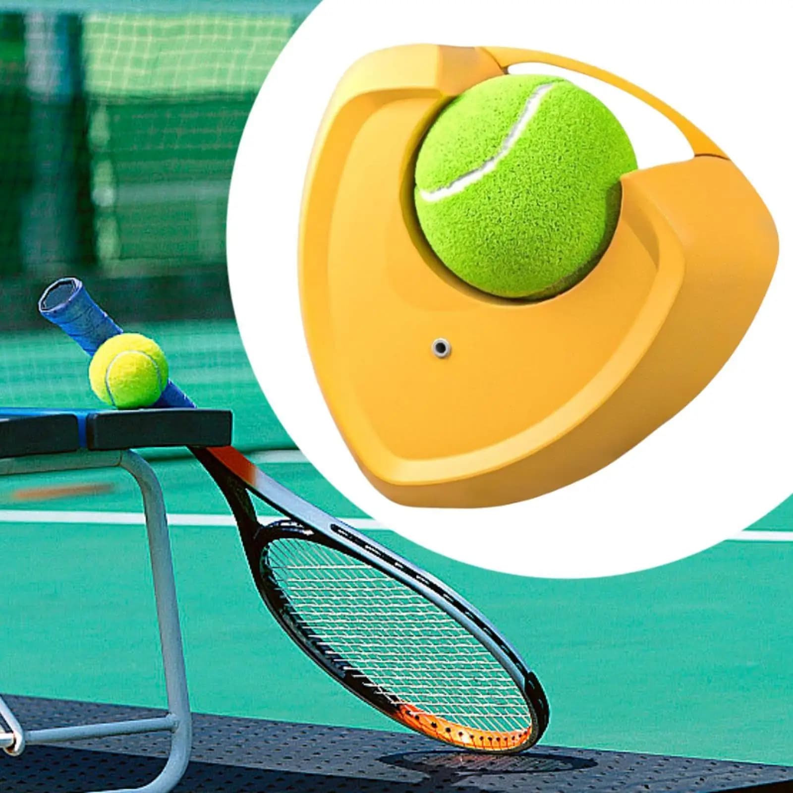 Allenatore di Tennis con Palla Rimbalzante e Corda, Attrezzatura per l'Autoapprendimento del Tennis per Cortile, Interni, Parchi, Esercizio Sportivo