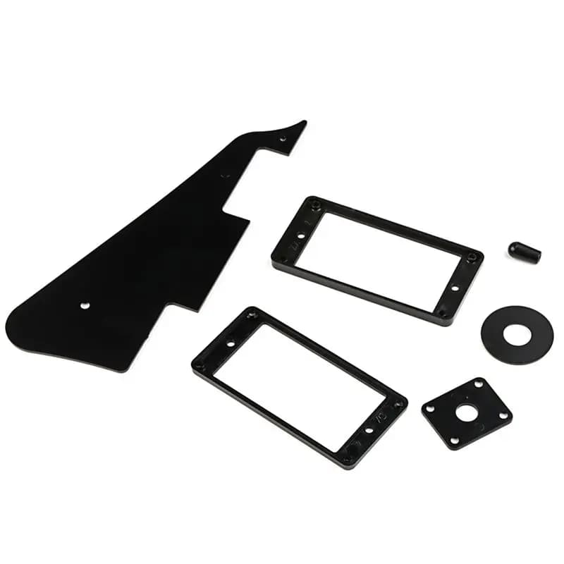 Most-1Ply Black Pickguard Back Plate Screws Set & Humbucker Pickup Ring & Switch Ring Fit Les Paul Pickguard Replacement