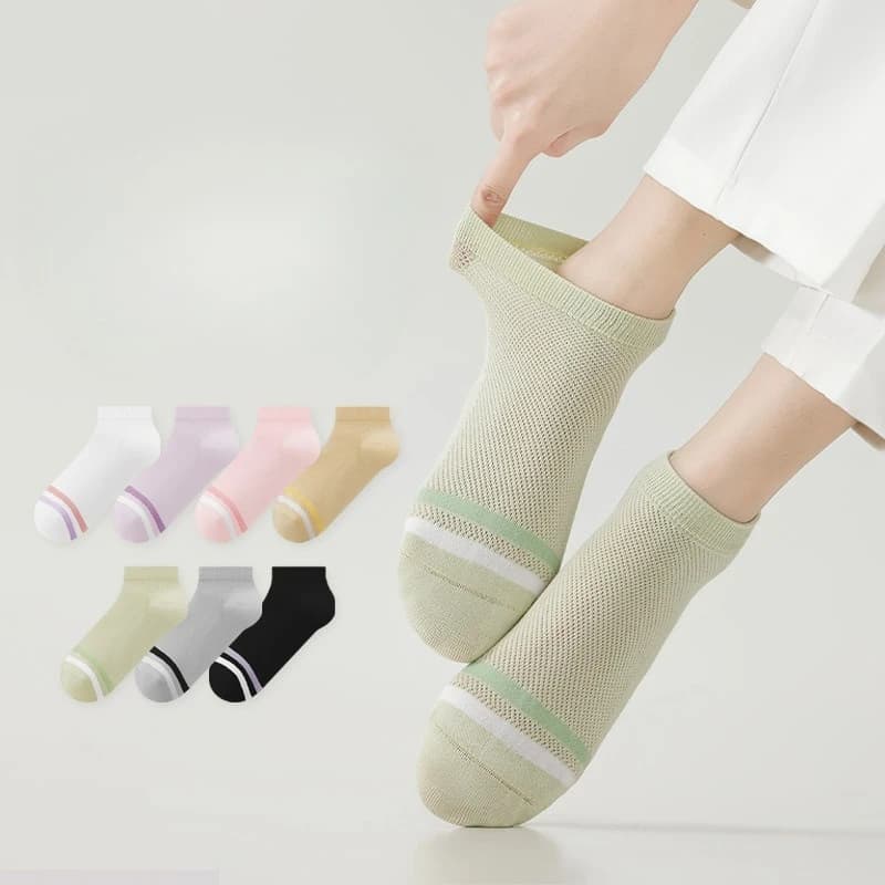 Calzini da donna primaverili ed estivi, corti, deodoranti, assorbenti, traspiranti, a bocca bassa, sportivi