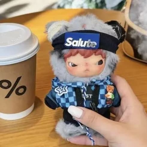 Giacca in Ecopelle Stile Pilota per Bambola 17cm, Outfit alla Moda per Bambola di Peluche Hirono, Solo Vestiti