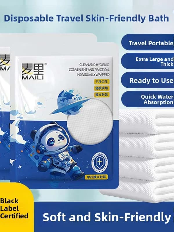 Asciugamano da Bagno Monouso Ispessito Portatile per Viaggi e Hotel, Morbido e Delicato sulla Pelle, Grande Formato, Compresso Sottovuoto