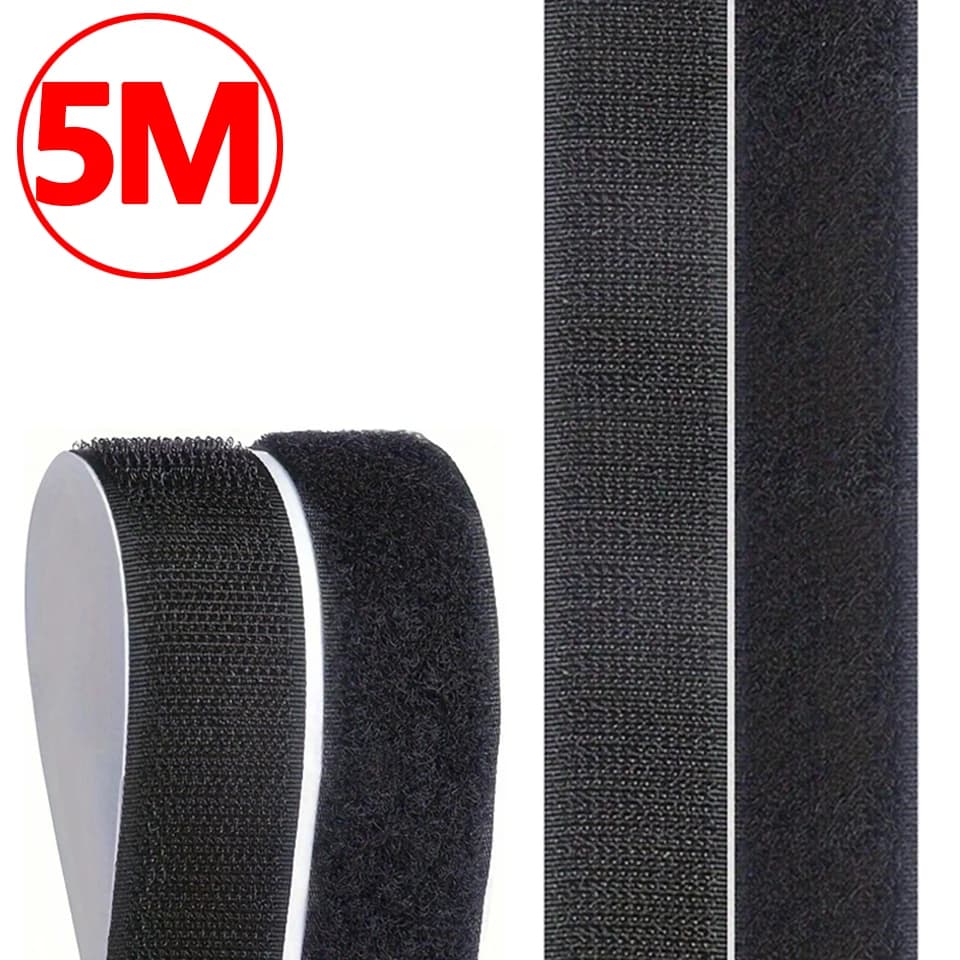 5meters self adhesive hook and loop tape velcros adhesive sticker velcros nylon with fabric tape for sewing 20-50mm