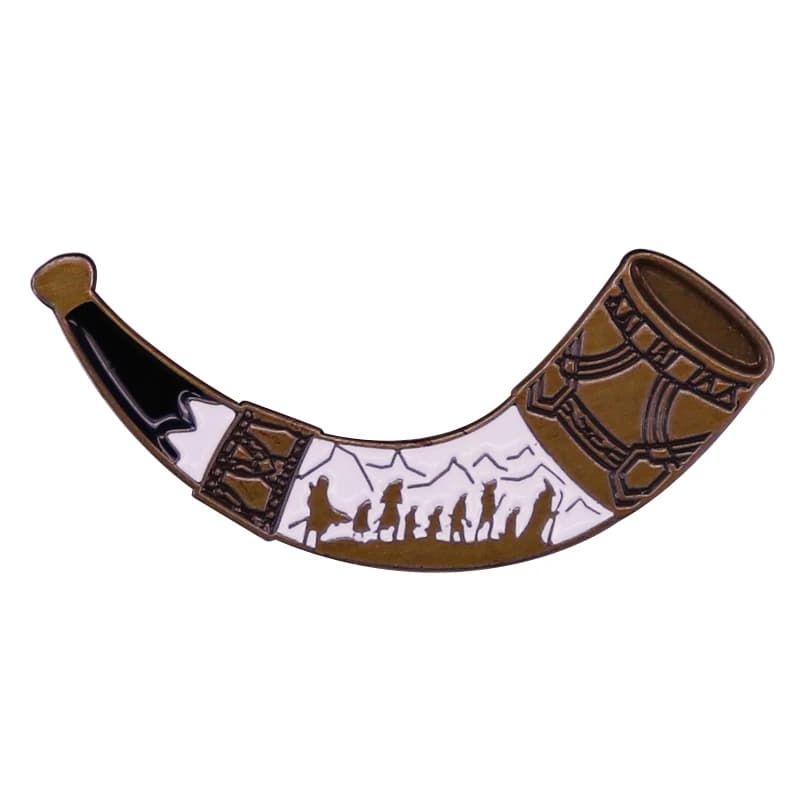 The Lorrd of The Rings Fellowship Horn smalto Pin Badge il corno di ginndor spilla gioielli zaino decorazione accessori