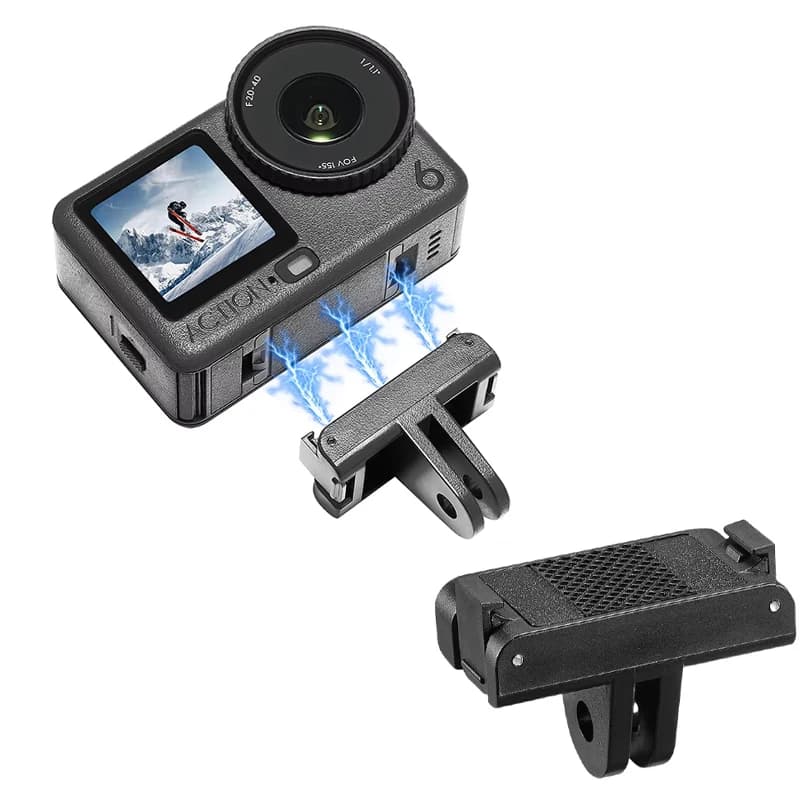 Magnetic Adapter for DJI OSMO Action 5 4 3, Support for Camera with Quick Hook Base, Fixed Support for DJI Osmo Action 5 Pro Accessories