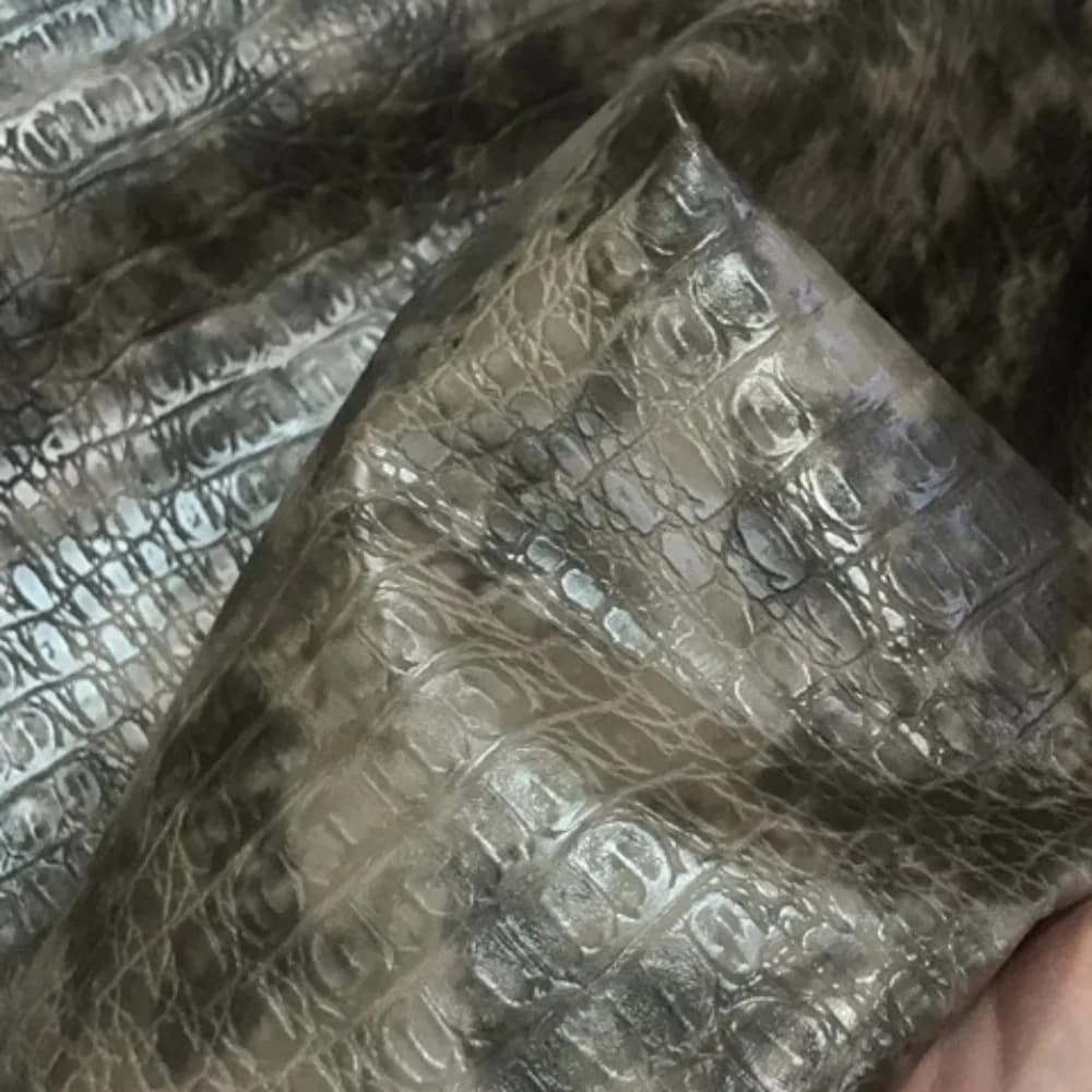 Artificial Leather Fabric Coffee Colored Dark Pattern Thick Set Dress Designer Gradient Diy Cloth Apparel Sewing Fabrics