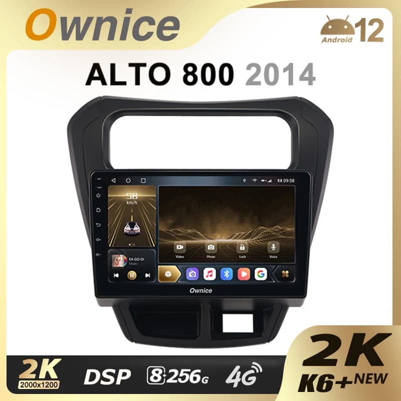 Ownice K6+ 2K per Suzuki ALTO 800 2014, Autoradio Android 12.0, Supporto 4G LTE, Sistema Audio Auto 2din 360, 8G+256G
