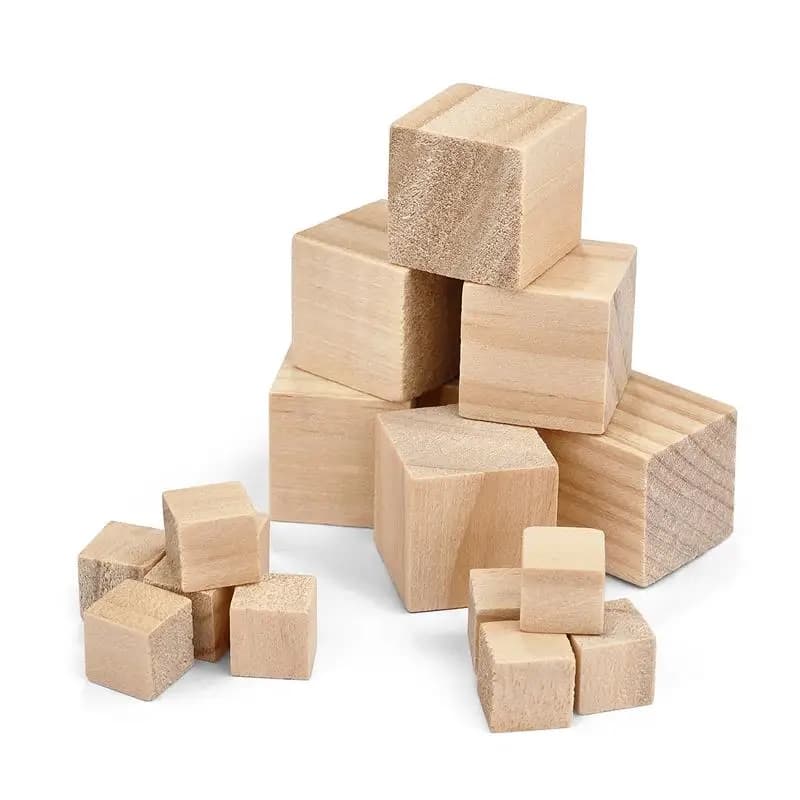 20/50 pz incompiuto vuoto Mini fai da te blocchi quadrati di legno cubi solidi di legno per la lavorazione del legno mestiere bambini giocattolo Puzzle che fa materiale