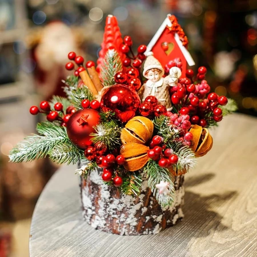 12 pezzi di piante artificiali di agrifoglio, piccoli frutti rossi, Natale, casa, stanza, tavolo, ornamenti, decorazione, matrimonio, celebrazione all'aperto, regalo fiore