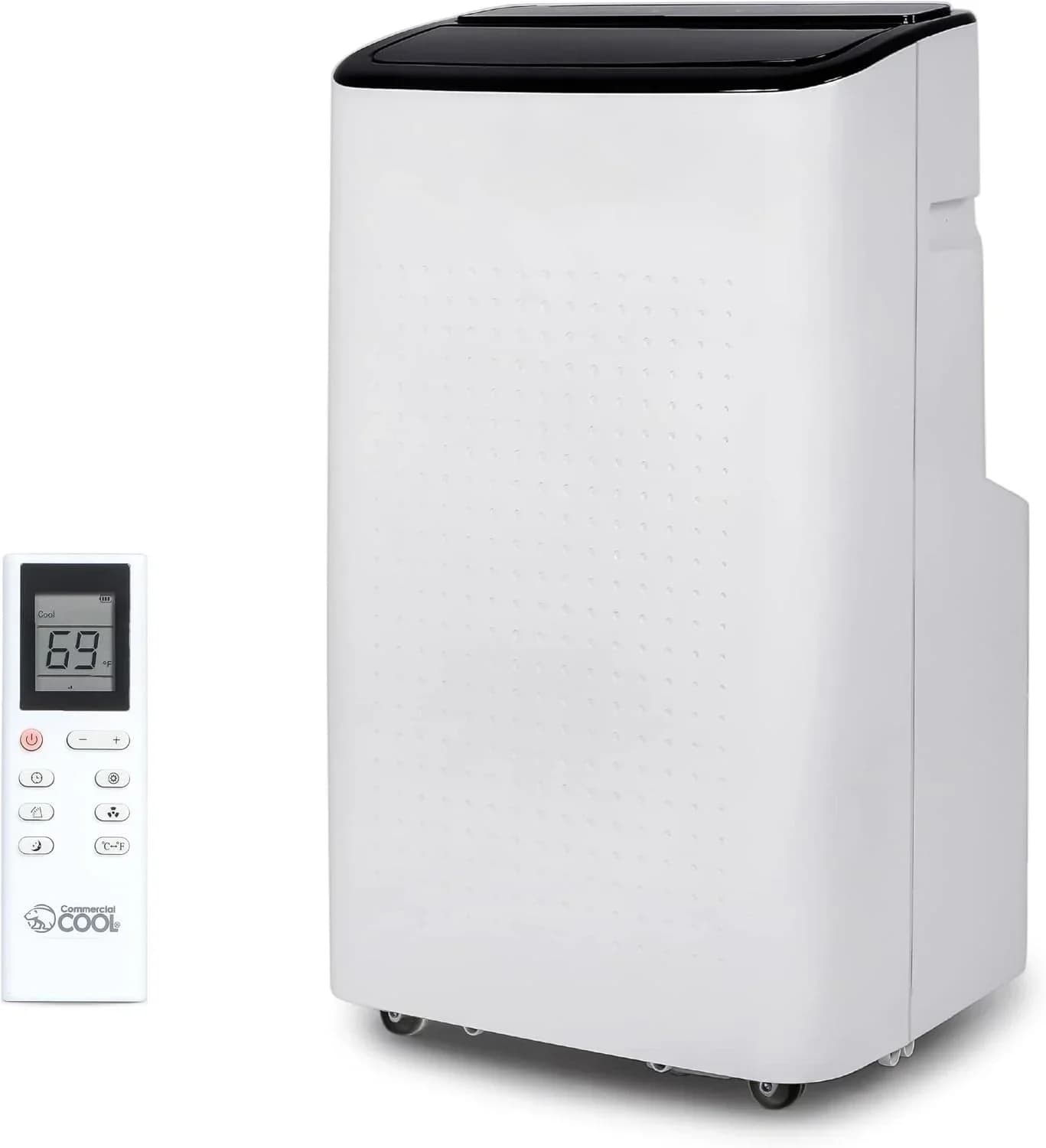 Condizionatore portatile Deumidificatore da 12.000 BTU a 550 piedi quadrati, condizionatore d'aria per interni con 2 telecomandi, bianco