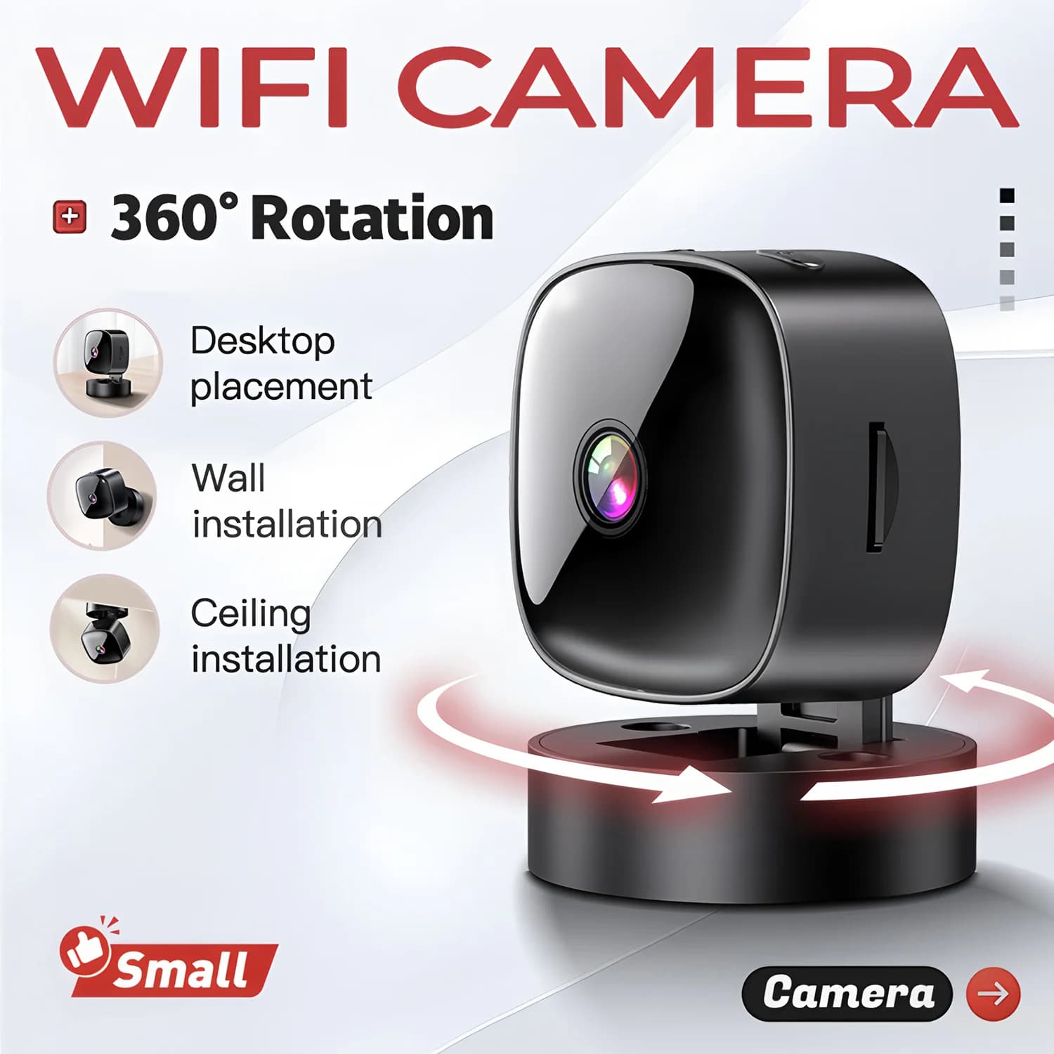 Mini telecamera WiFi 1080P telecamera di sicurezza interna telecamera wireless magnetica telecamera di sorveglianza telecamera di rilevamento umano baby monitor casa intelligente