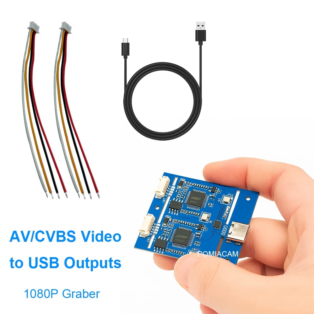Scheda di acquisizione video US-C 1080P Convertitore AV CVBS a USB a 2 canali No è necessario unità Linux Android Mac OS -AFN-C2U2