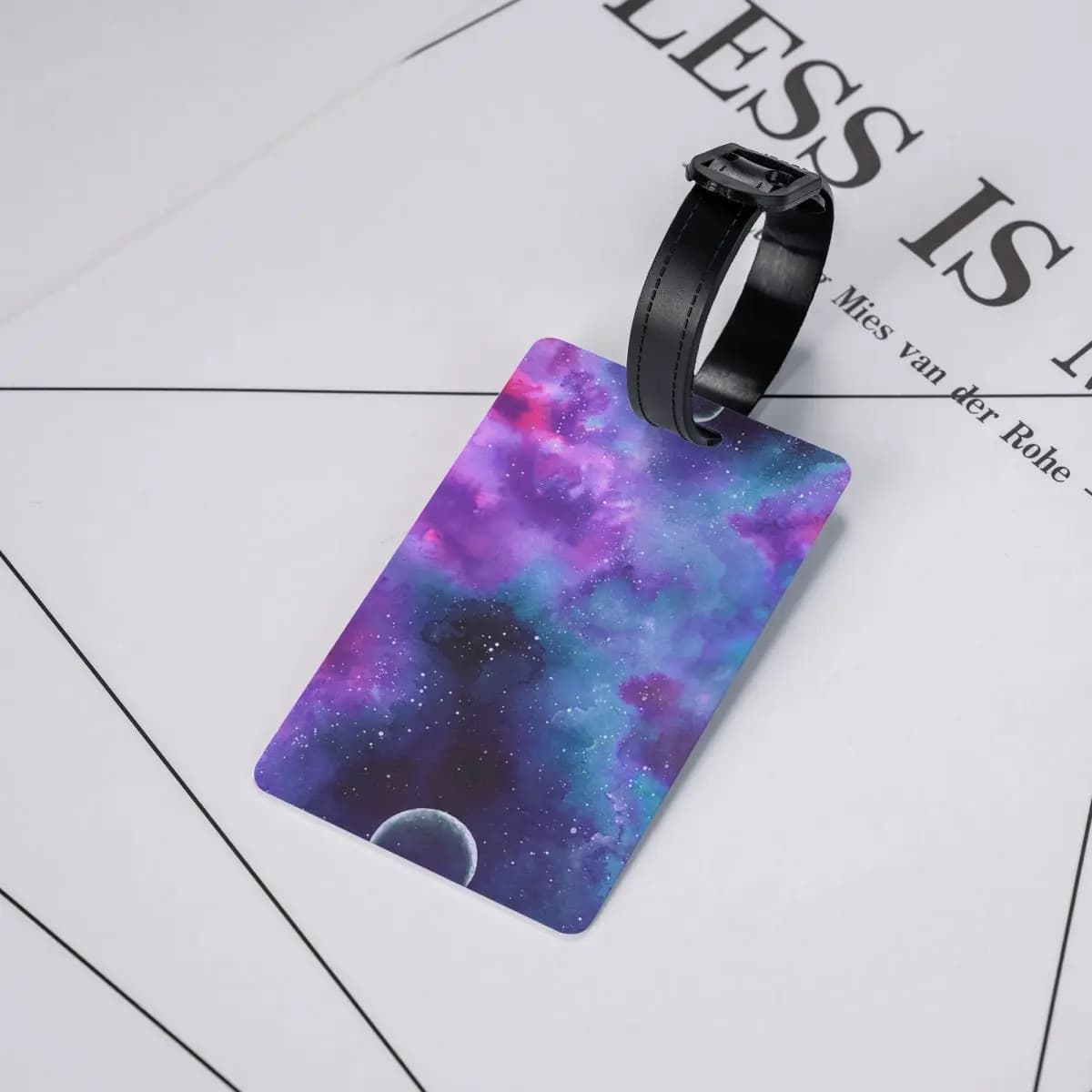 Etichette per Bagagli Neon Galaxy Dreams, Accessori per Valigie, Tag per Bagaglio da Viaggio, Porta Etichetta con Nome e Indirizzo