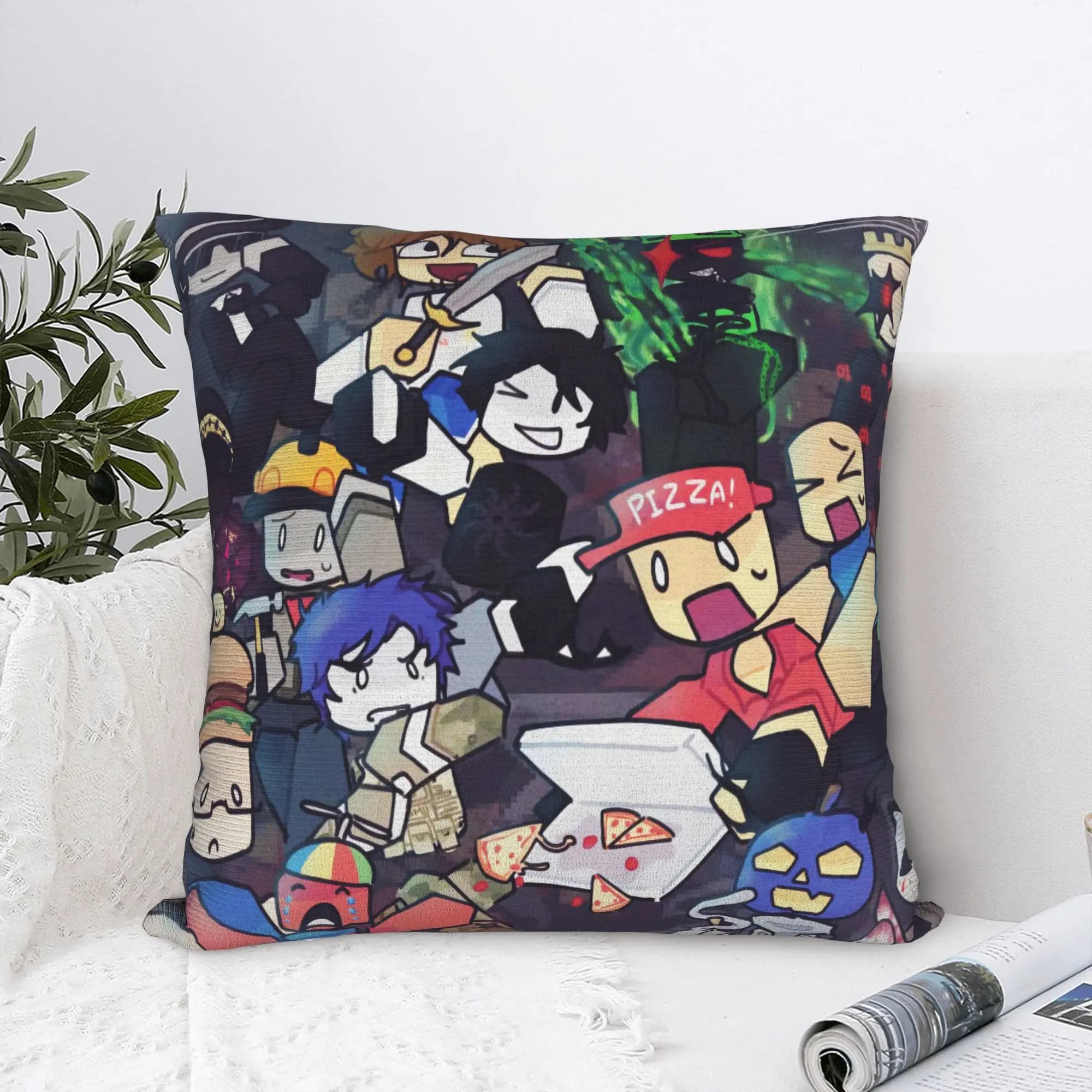 Federa per cuscino con personaggio del gioco Forsaken Federa per cuscino Kawaii per divano Camera da letto Decorazioni per la casa Federe morbide Regalo di compleanno