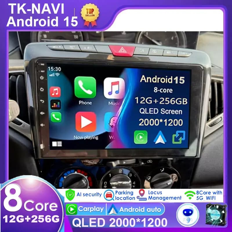 Lettore Video per Auto Lancia Ypsilon 2006-2011, Radio Multimediale con GPS, Carplay, Android Auto, Schermo Touch, Wifi