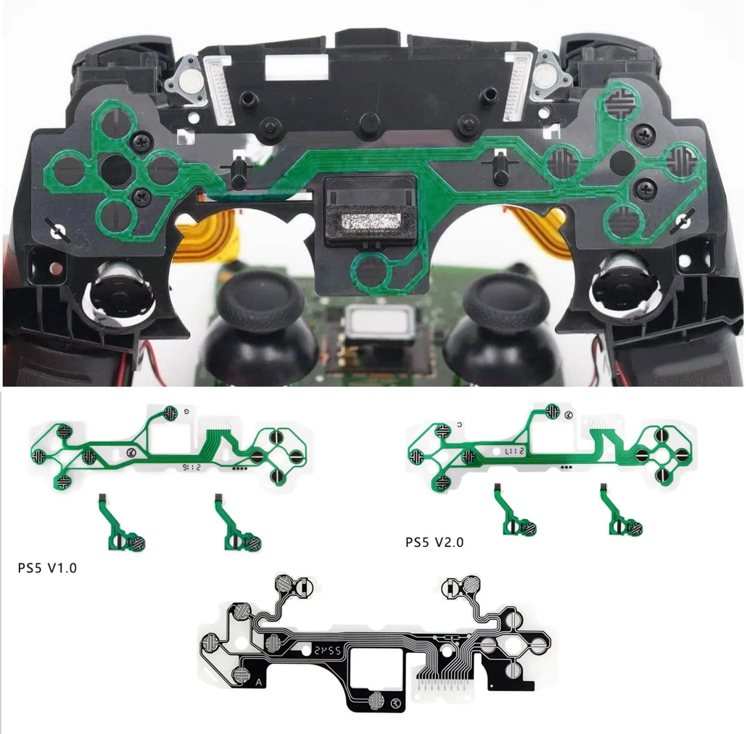 30PCS/LOT V1 V2 V3 Conductive Film Membrane Replacement For PS5 Joystick FPC Flexible Ribbon Cable Electronic Accessories